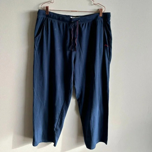 Tommy Bahama Mens Elastic Waistband Soft Lounge Pajama Pants Navy Blue Size XL - Picture 1 of 13